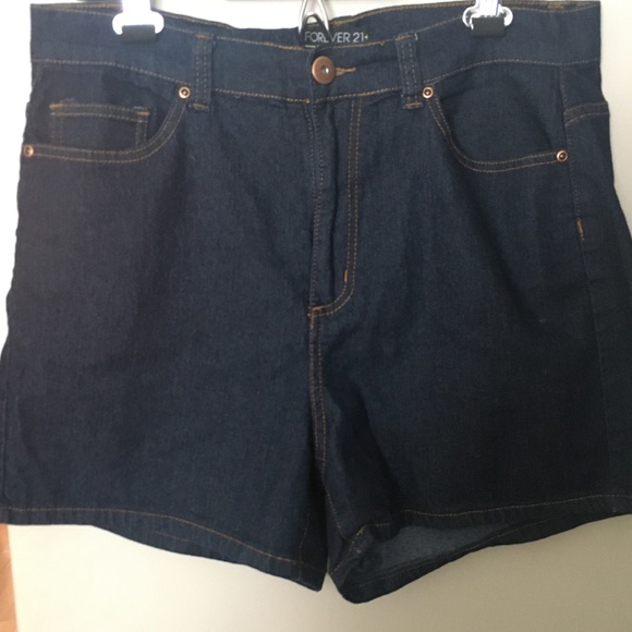 F21+ denim shorts